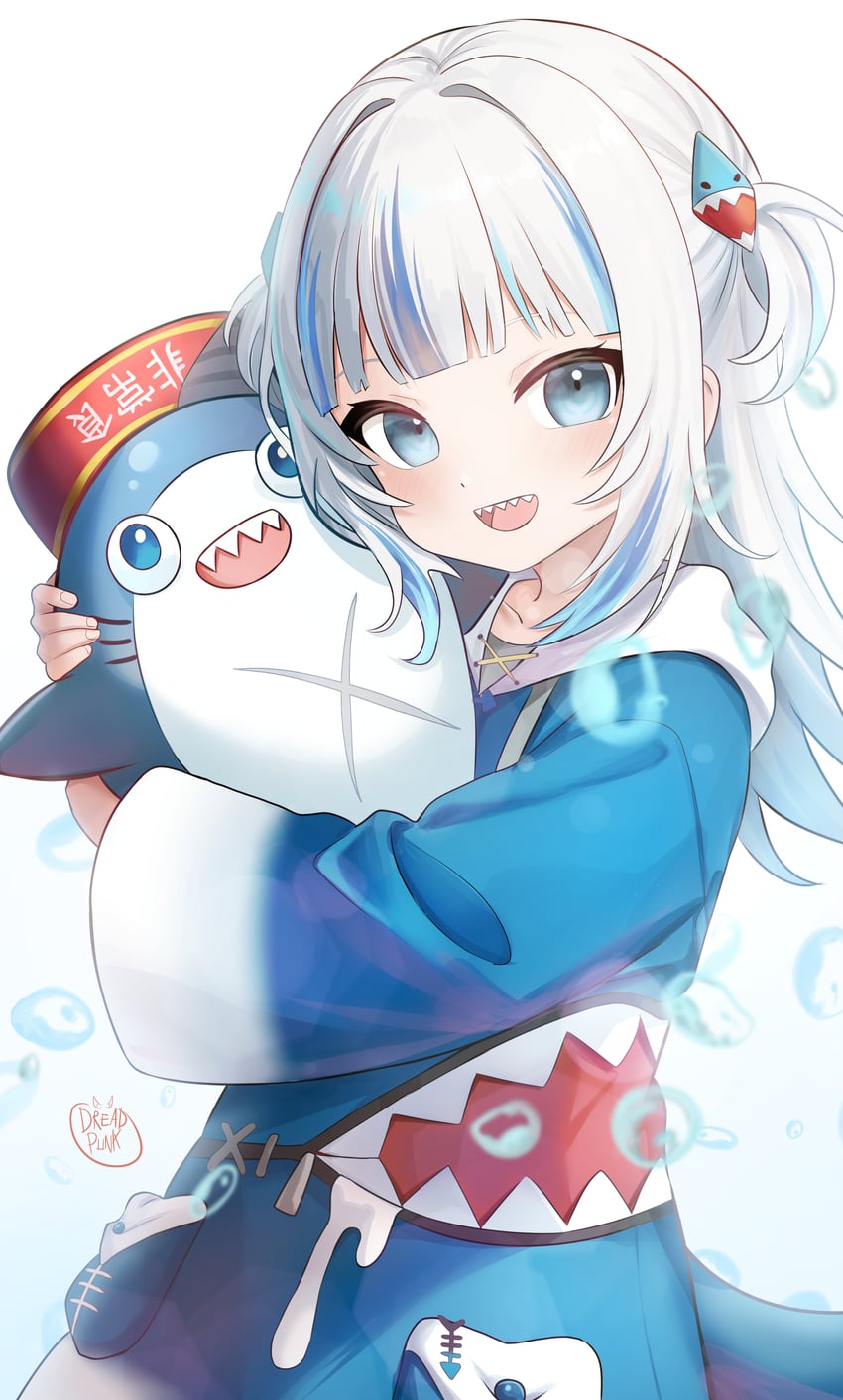 gawr gura and bloop (hololive and 1 more) drawn by dreadpunk