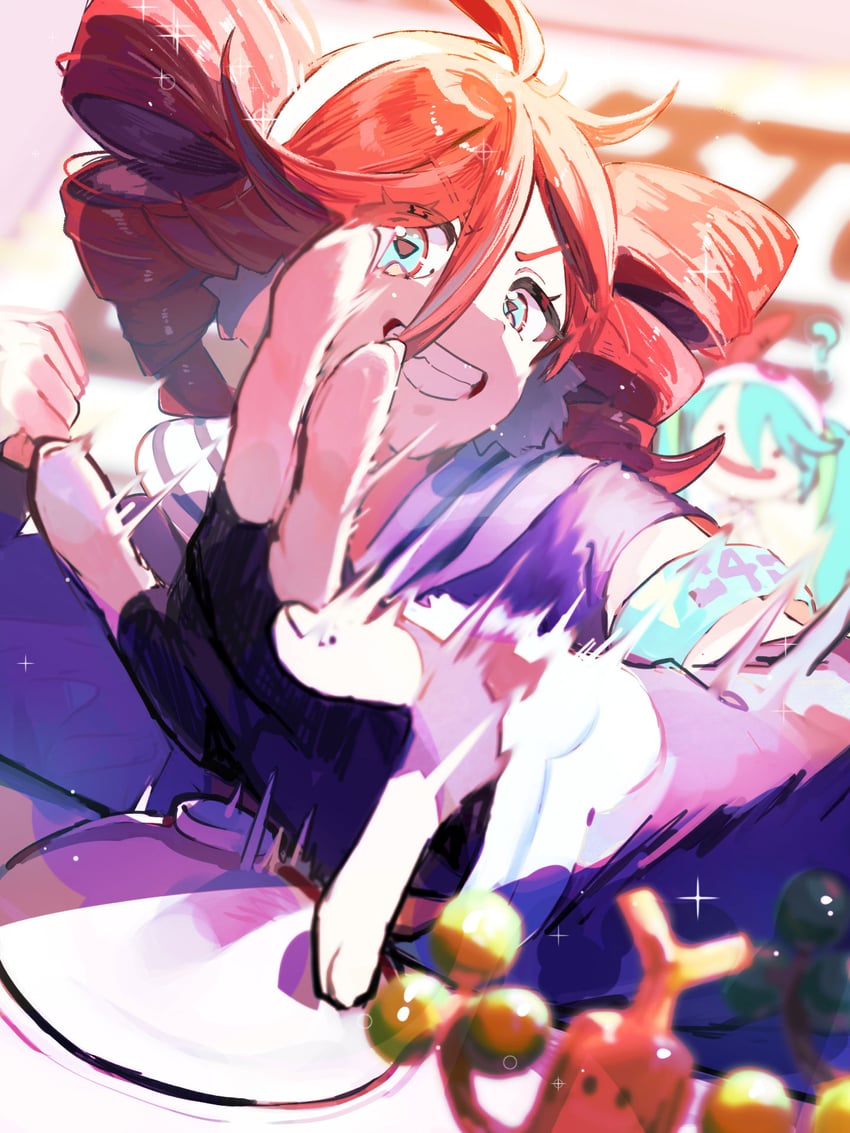 hatsune miku, kasane teto, ditto, psychic miku, sudowoodo, and 1 more (pokemon and 4 more) drawn by fukami_suiren