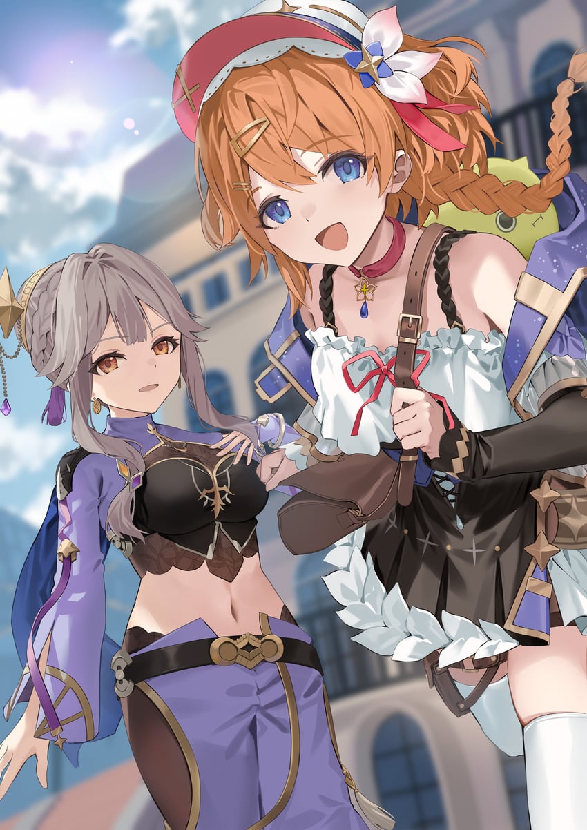resna sternenlicht and saskia (atelier and 1 more) drawn by motto_(night_wear)