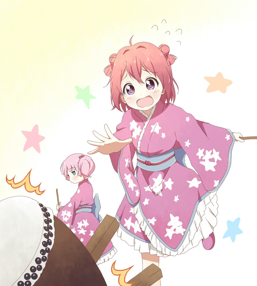 akaza akari and yoshikawa chinatsu (yuruyuri) drawn by toma_(shinozaki)