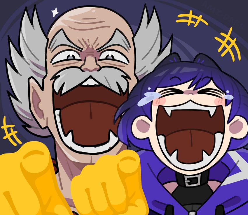 reina and mishima heihachi (tekken and 1 more) drawn by ami-dark