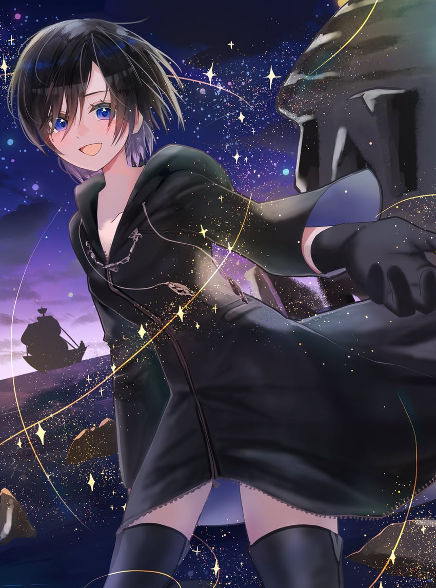 xion (kingdom hearts and 1 more) drawn by kawame626