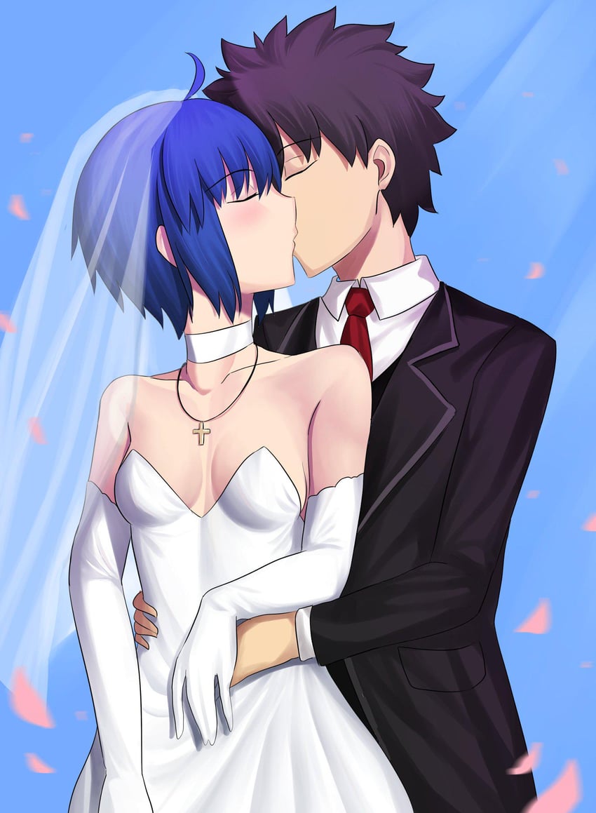 fujimaru ritsuka and ciel (fate and 2 more) drawn by longdq3008