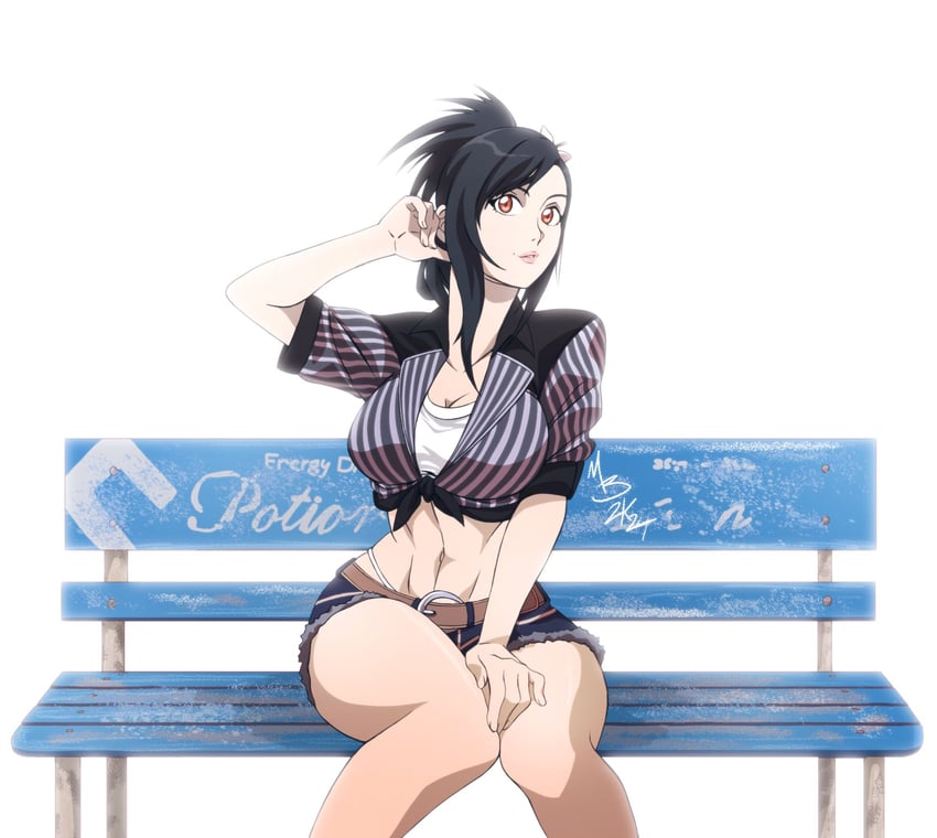 tifa lockhart (final fantasy and 3 more) drawn by matthewb64