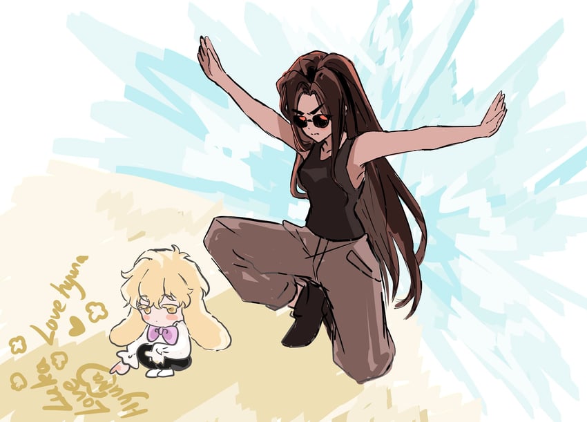 luka and hyuna (alien stage) drawn by lolo_(myon_creative)
