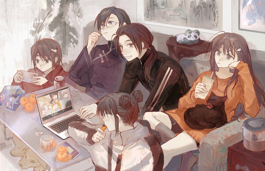 taiwan, america, hong kong, united kingdom, russia, and 2 more (axis powers hetalia) drawn by erweimaoyou