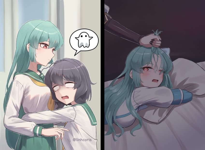 hiiragi utena, magia baiser, minakami sayo, and magia azure (mahou shoujo ni akogarete) drawn by linhcoris
