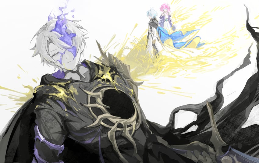 phainon, cyrene, and flame reaver of the deepest dark (honkai and 1 more) drawn by qinglan1044