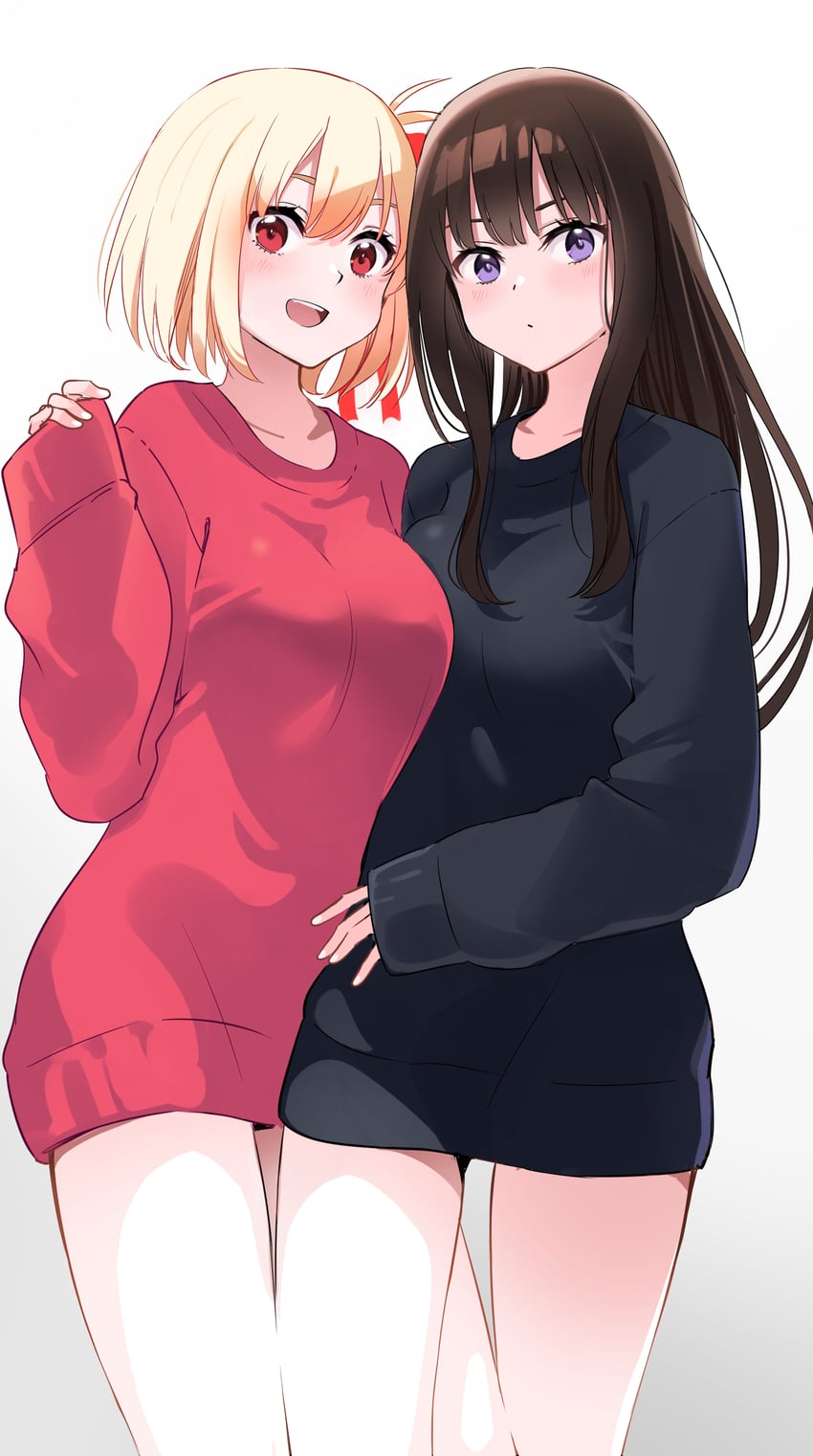 nishikigi chisato and inoue takina (lycoris recoil) drawn by ninomiya_nono