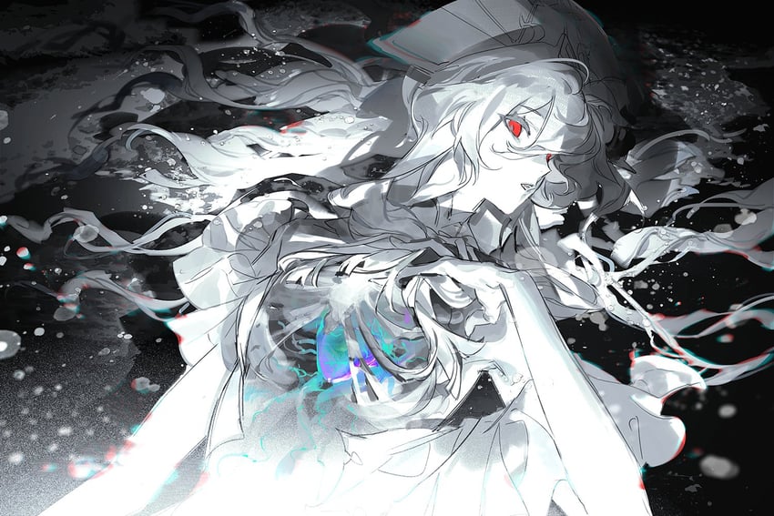 skadi and skadi the corrupting heart (arknights) drawn by krab_(fumekrab)