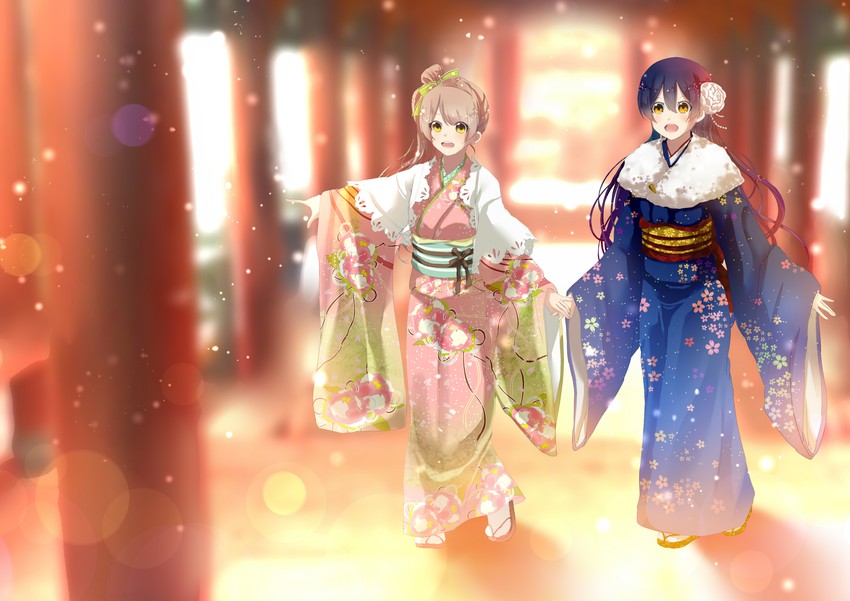 sonoda umi and minami kotori (love live! and 1 more) drawn by tsuki_yue-shushushu