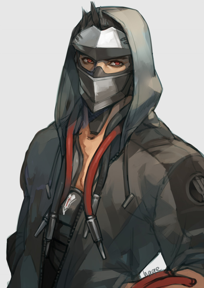 genji and blackwatch genji (overwatch and 1 more) drawn by hage2013