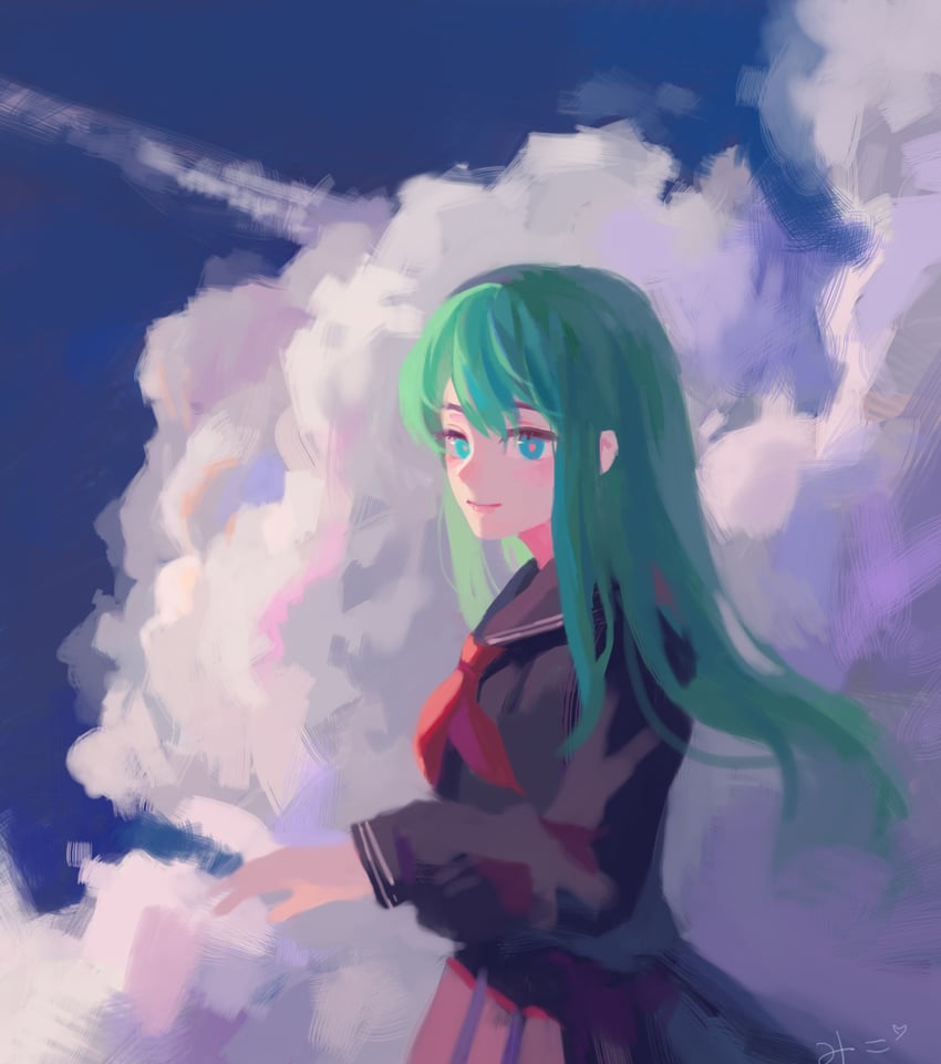 kochiya sanae (touhou) drawn by miko_(15476997)