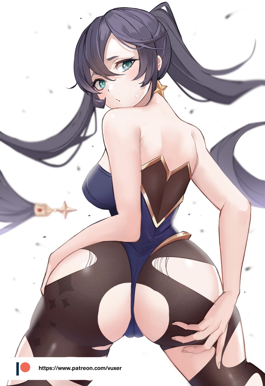 mona (genshin impact) drawn by vuxer