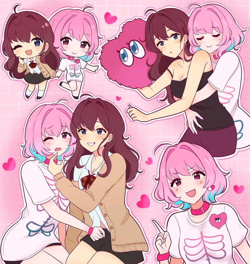 yumemi riamu and ichinose shiki (idolmaster and 1 more) drawn by pweasy