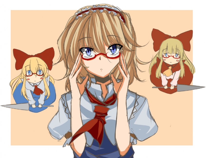 alice margatroid, shanghai doll, and hourai doll (touhou) drawn by kamo_(yokaze)