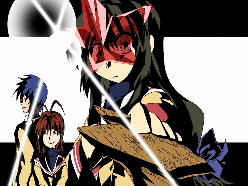 furukawa nagisa, ibuki fuuko, and okazaki tomoya (tengen toppa gurren lagann and 1 more) drawn by dos_(james30226)