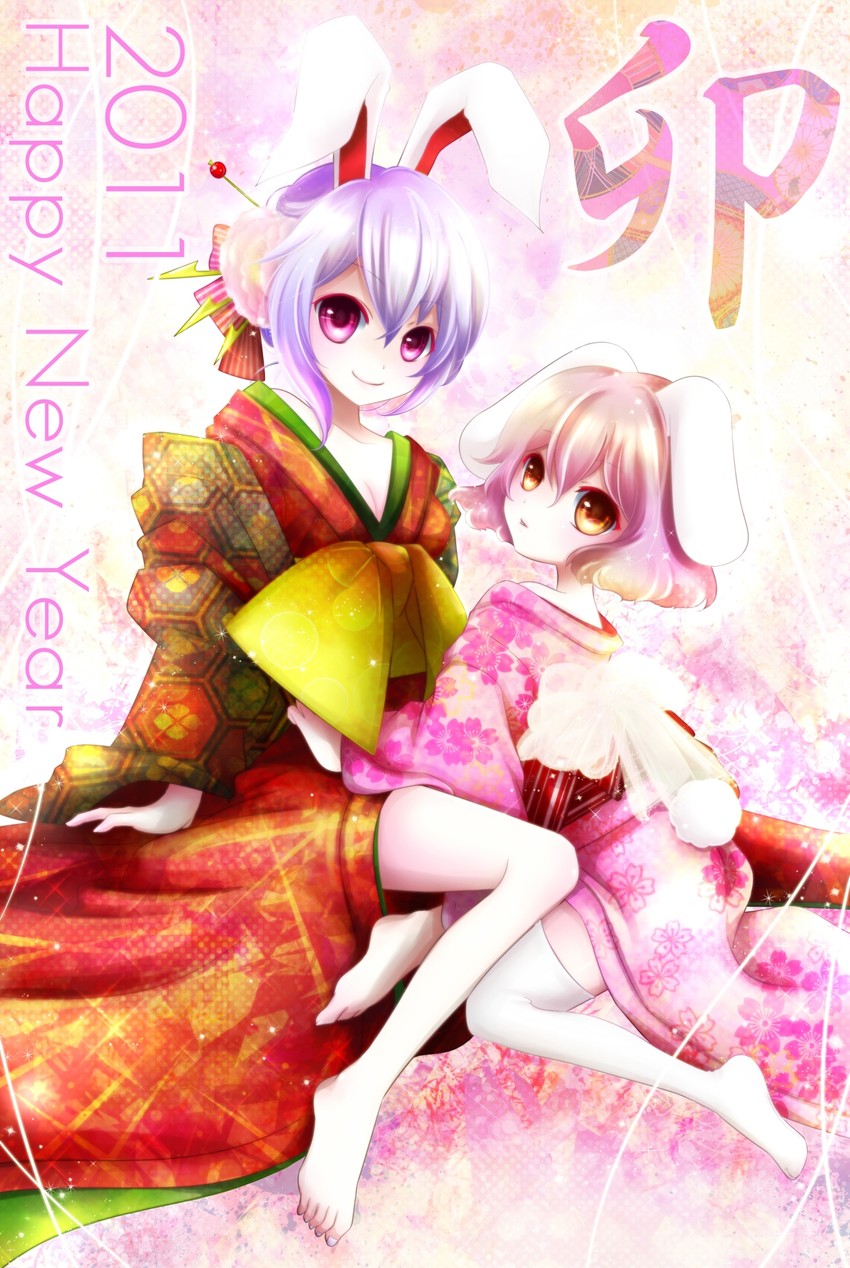 reisen udongein inaba and inaba tewi (touhou) drawn by 515m