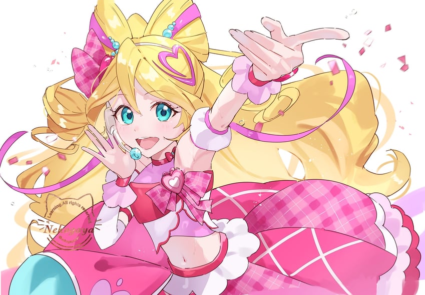 sakura uta and cure idol (precure and 1 more) drawn by nekogayasan