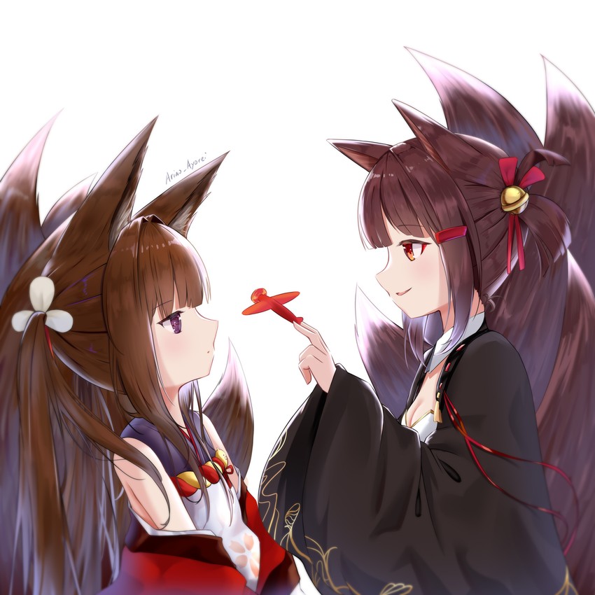 amagi-chan and akagi-chan (azur lane) drawn by arino_ayarei
