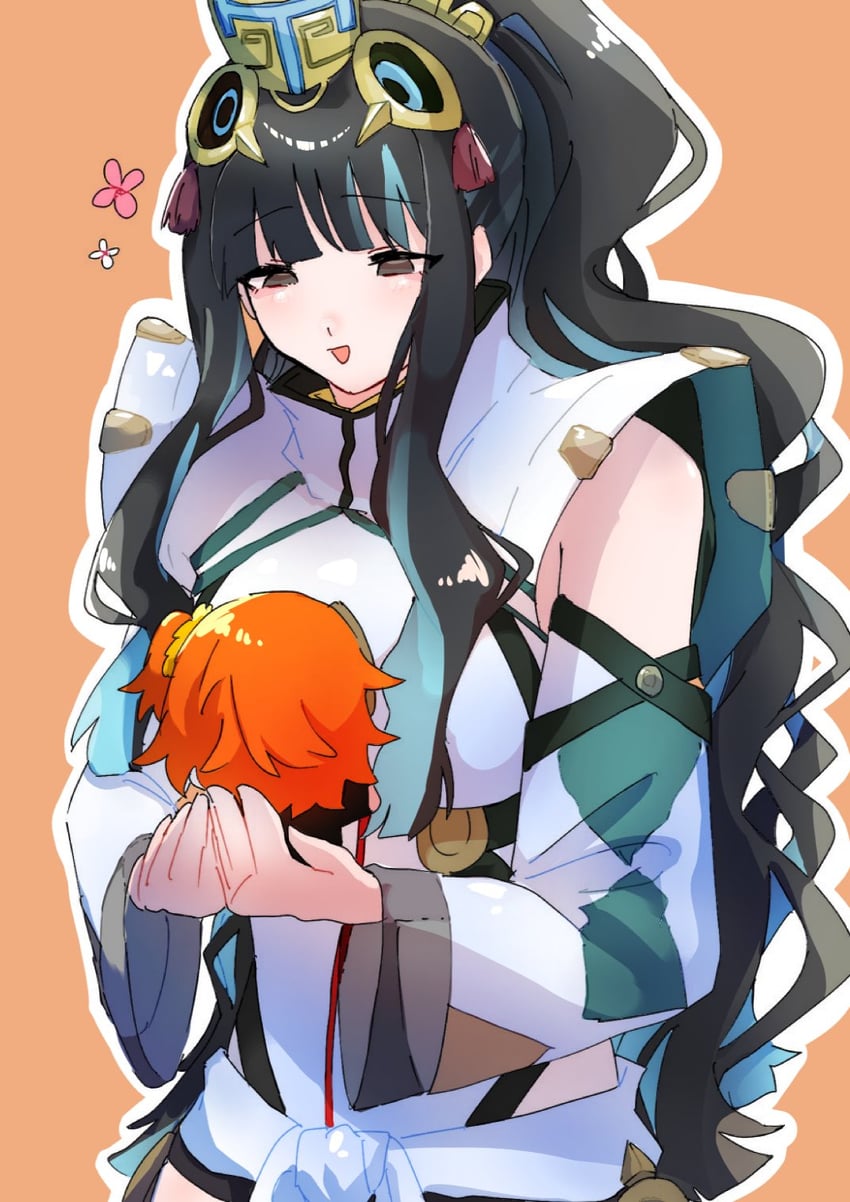 fujimaru ritsuka and tenochtitlan (fate and 1 more) drawn by hiriralyra