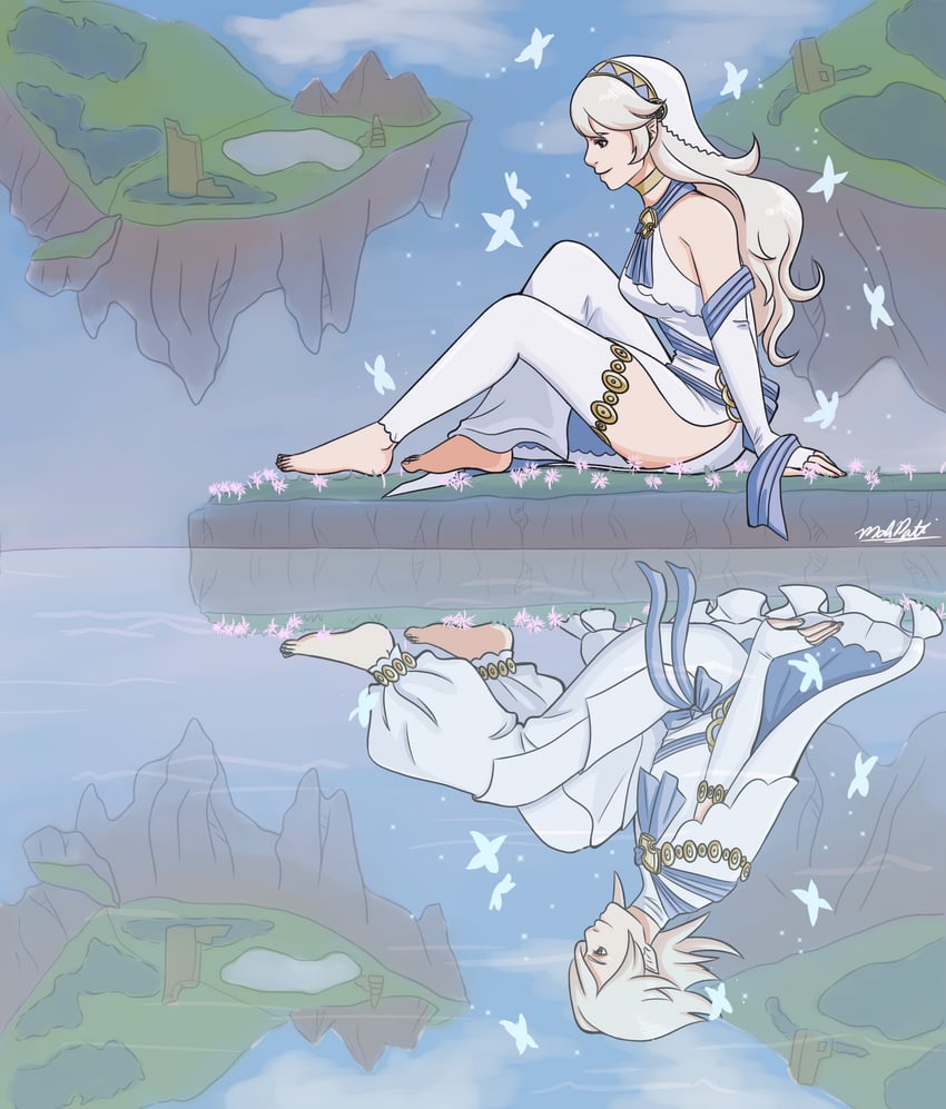 female corrin and male corrin (fire emblem and 2 more) drawn by mahnati