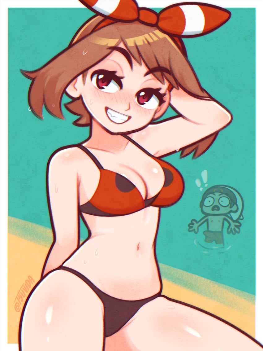 may and brendan (pokemon and 1 more) drawn by tsuvida