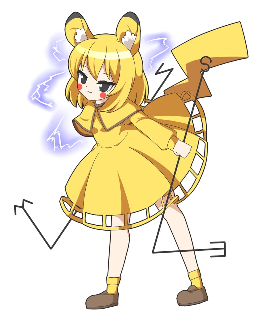 nazrin and pikachu (touhou and 1 more) drawn by zenji029
