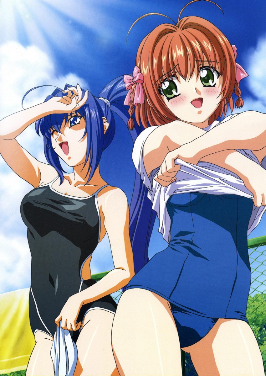 hayase mitsuki and suzumiya haruka (kimi ga nozomu eien) drawn by anonymous_(japanese)