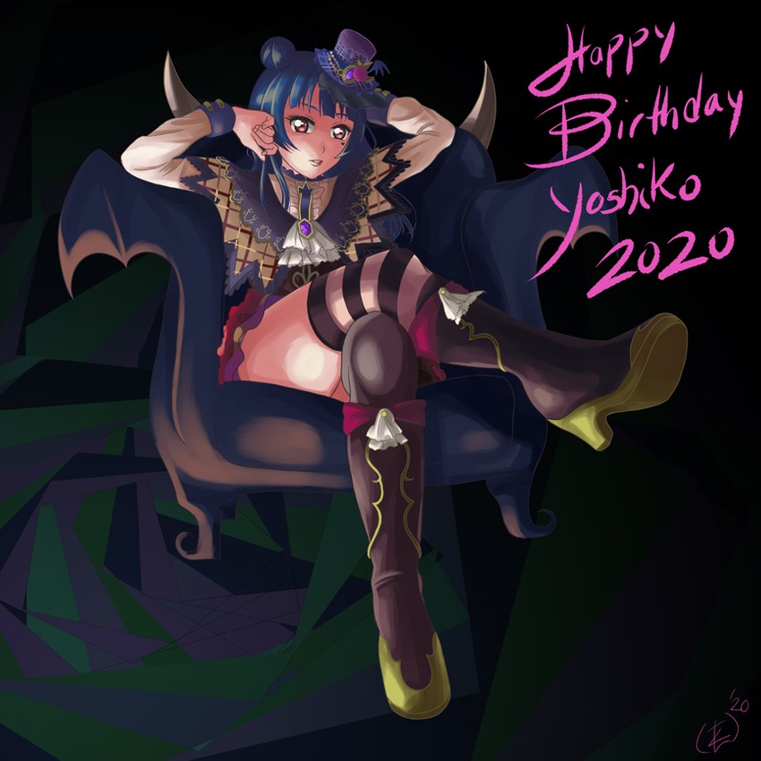 tsushima yoshiko (love live! and 1 more) drawn by rurounizel