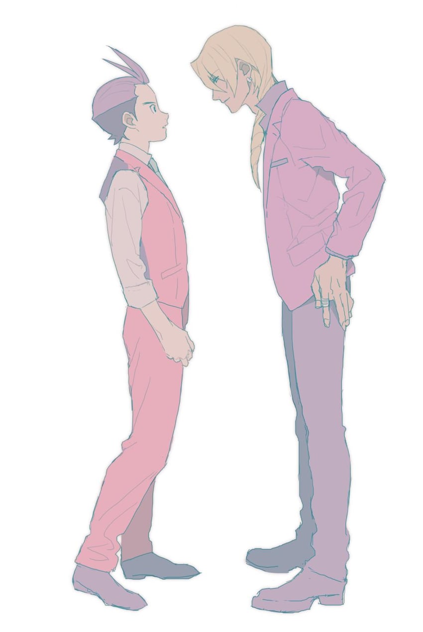 apollo justice and klavier gavin (ace attorney) drawn by ouse_(otussger)