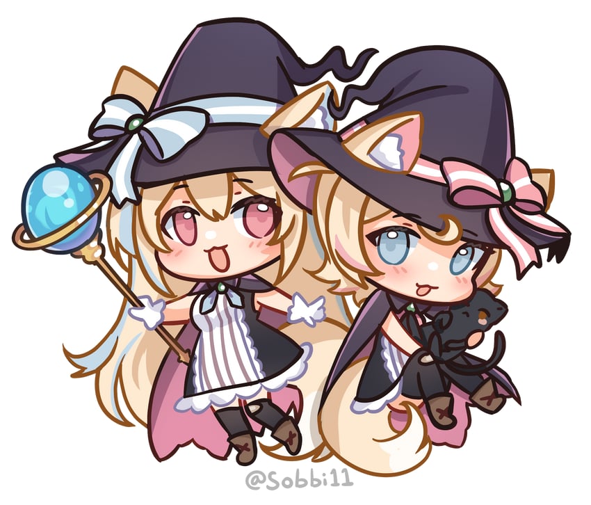 fuwawa abyssgard, mococo abyssgard, nobeta, and phyllis (hololive and 2 more) drawn by sobbi11