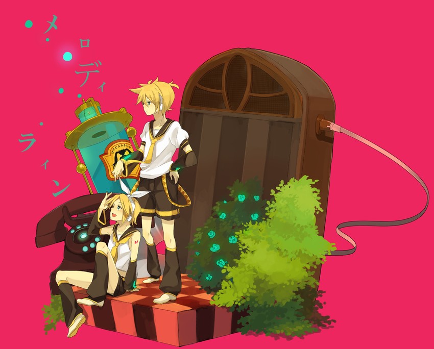 kagamine rin and kagamine len (vocaloid) drawn by lowe_(slow)