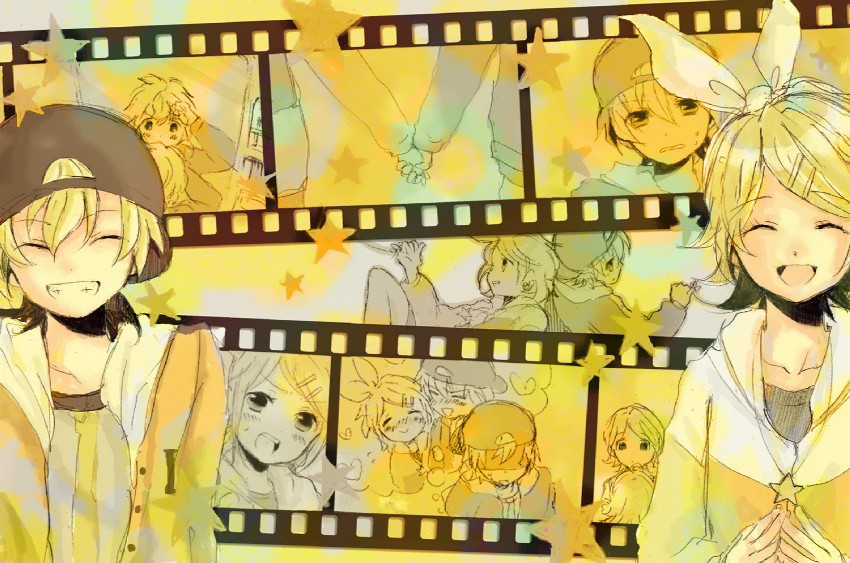 kagamine rin and kagamine len (vocaloid and 1 more) drawn by chokokorone