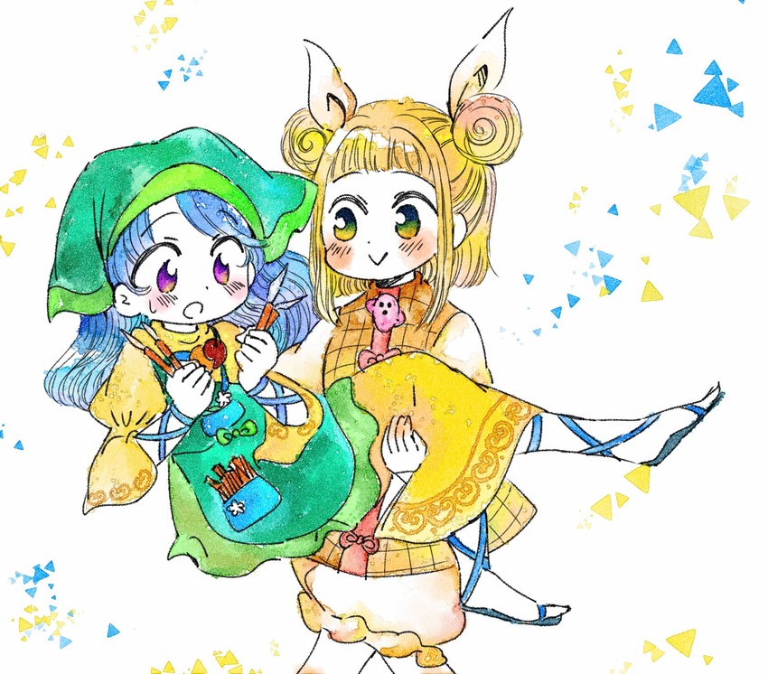 haniyasushin keiki and joutouguu mayumi (touhou) drawn by kokeshi_(yoi_no_myoujou)