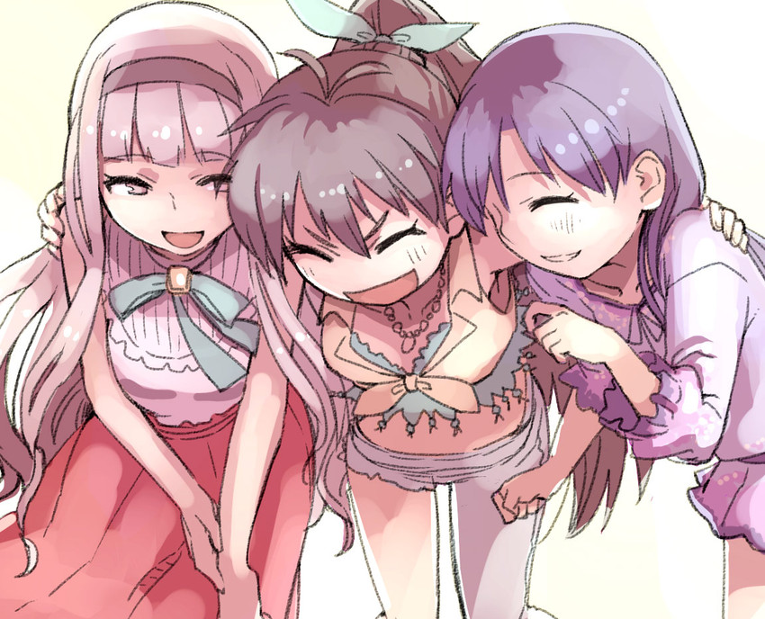 kisaragi chihaya, shijou takane, and ganaha hibiki (idolmaster) drawn by yu_65026