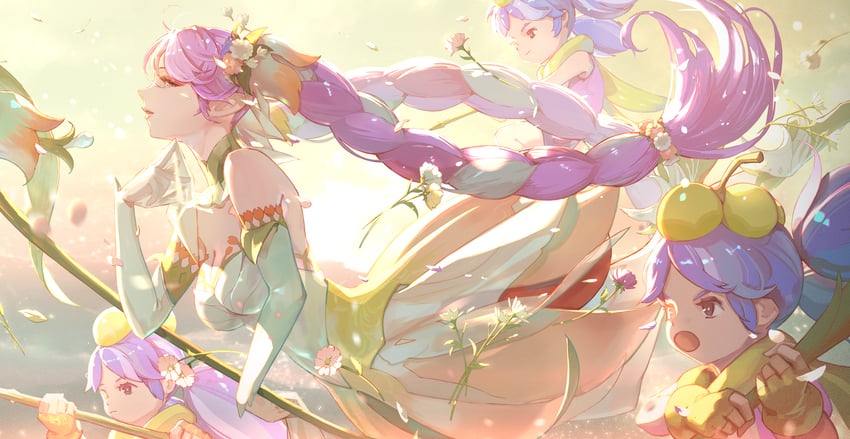 florabelle, swifty, spiny, and smashy (afk and 1 more) drawn by tenshin_kagehisa