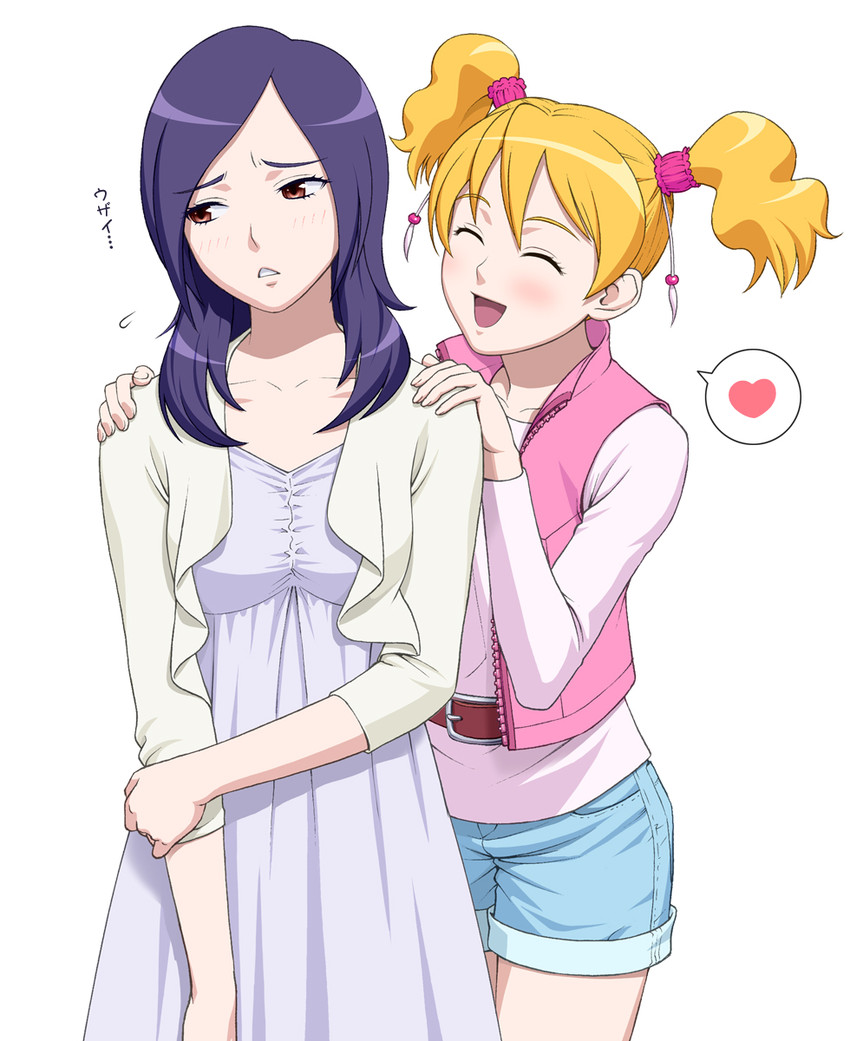higashi setsuna and momozono love (precure and 1 more) drawn by ichikawa_masahiro