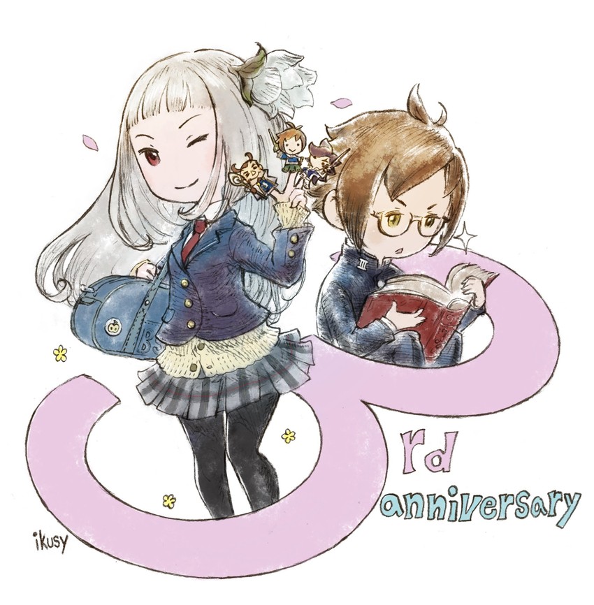 magnolia arch, yew geneolgia, janne angard, and nikolai nikolanikov (bravely default and 1 more) drawn by ikusy