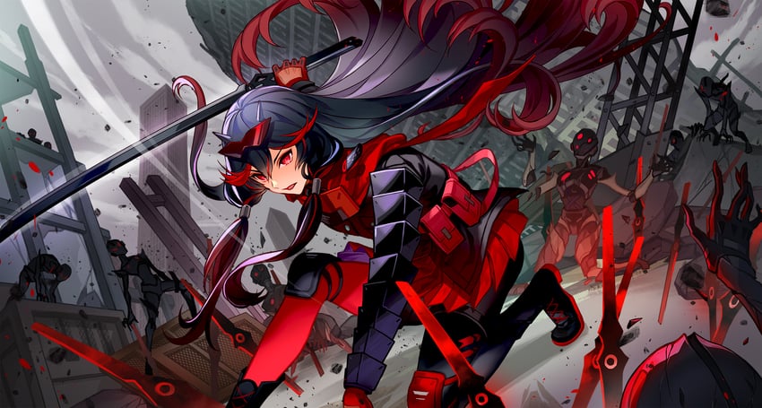 lucia and lucia: lotus (punishing: gray raven) drawn by kikuya_shirou