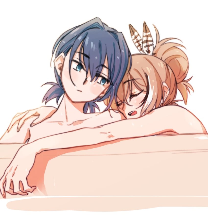 ouro kronii and nanashi mumei (hololive and 1 more) drawn by anco_(platanity)