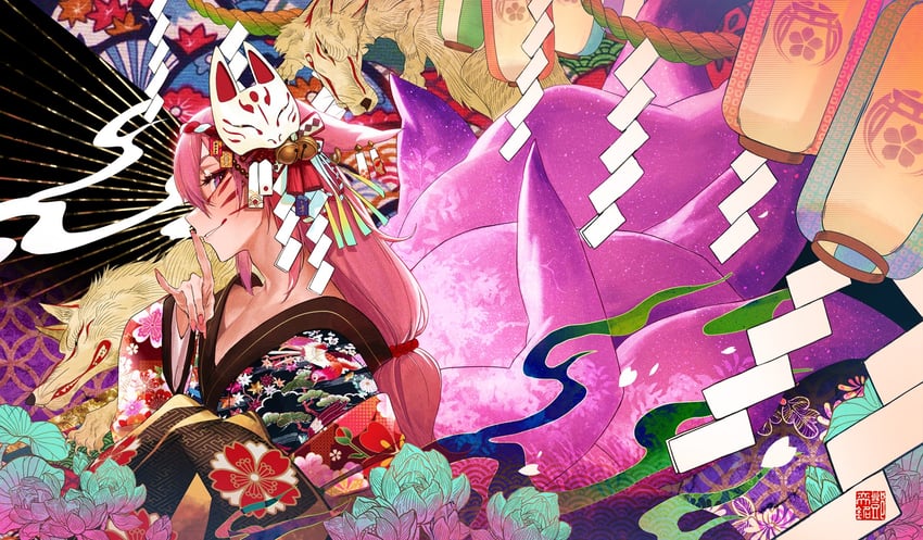 yae miko (genshin impact) drawn by daniel_deng