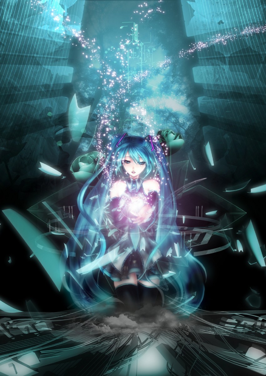 hatsune miku (vocaloid) drawn by saiun_hanatsubasa