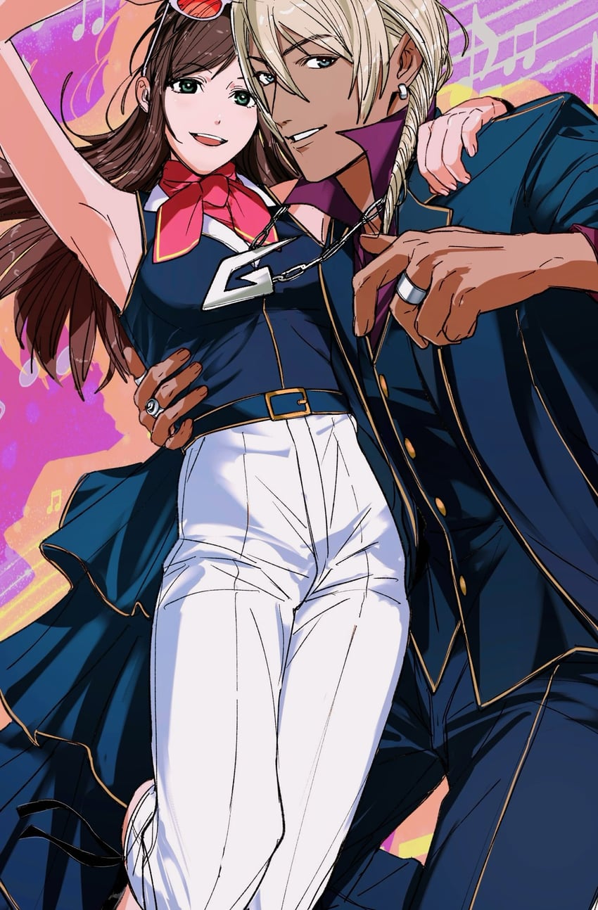 klavier gavin and ema skye (ace attorney and 1 more) drawn by amikoiiko