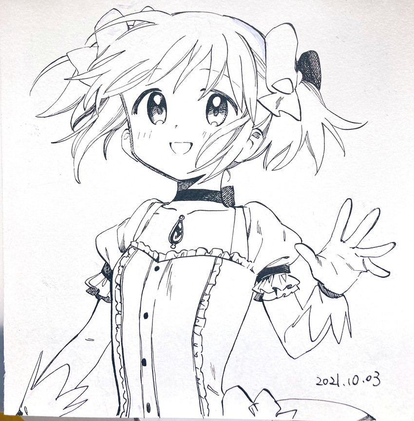 kaname madoka (mahou shoujo madoka magica) drawn by no+bi=