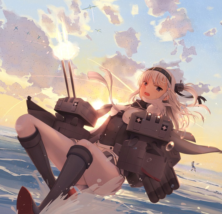 miyuki, suzutsuki, and chou-10cm-hou-chan (kantai collection) drawn by ryouh.s