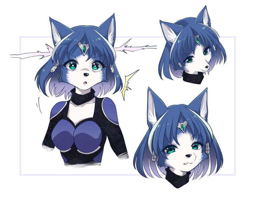 krystal (star fox and 1 more) drawn by namagaki_yukina