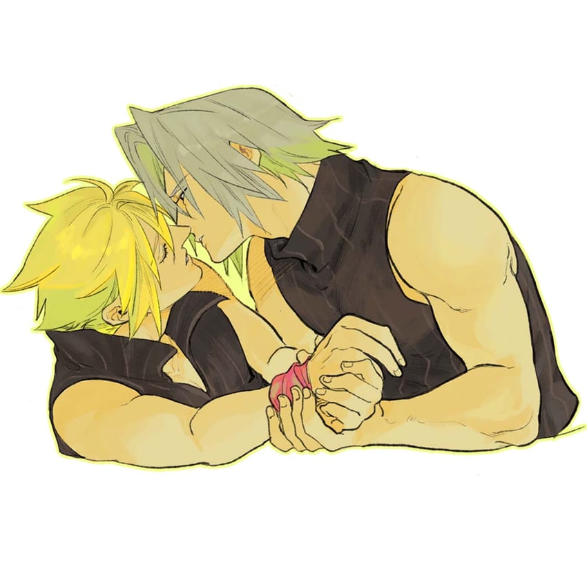 cloud strife and sephiroth (final fantasy and 3 more) drawn by takaraxiao