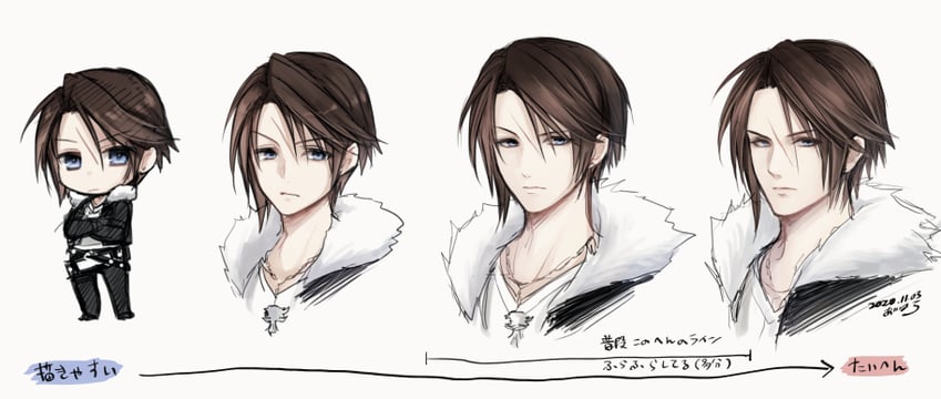 squall leonhart (final fantasy and 1 more) drawn by hiryuu_(kana_h)