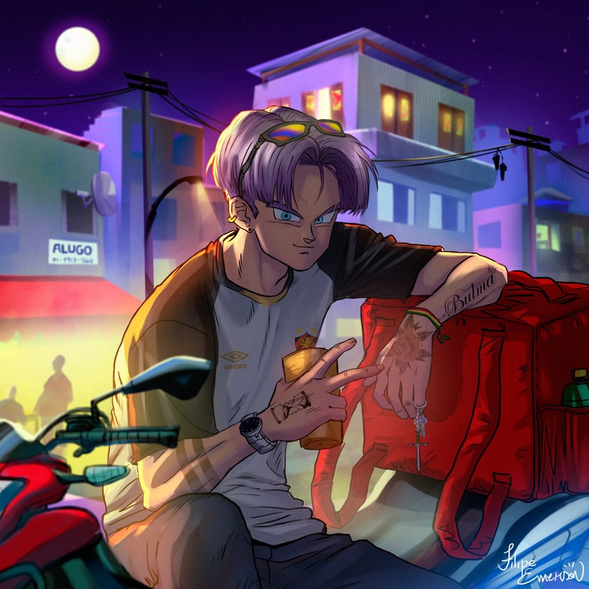 trunks (dragon ball and 2 more) drawn by filipeemerson3